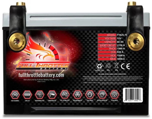 Fullriver Full Throttle FT825-78 65Ah 825 CCA AGM Battery (Group 34/78)