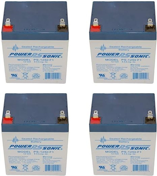 Power-Sonic 12V 5Ah Replacement for Genesis Datasafe NPX-25TFR - 4 Pack