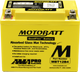 MotoBatt MBT12B4 11Ah AGM Battery bundle with NOCO GENIUS1 6V/12V 1A Charger