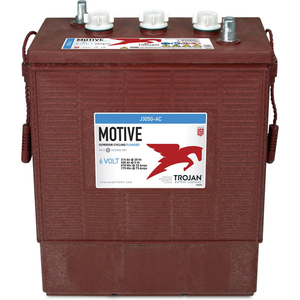 Trojan Motive J305G-AC 6V 315Ah Deep Cycle Flooded Battery (Group 902)