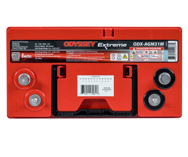 Odyssey Extreme ODX-AGM31M 12V AGM Marine Dual Purpose Battery (Group 31M)
