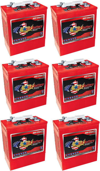 U.S. Battery US 305 XC2 6V 310Ah Deep Cycle Flooded Battery (Group 902 305) - 6 Pack
