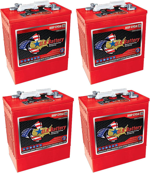 U.S. Battery US 305 XC2 6V 310Ah Deep Cycle Flooded Battery (Group 902 305) - 4 Pack