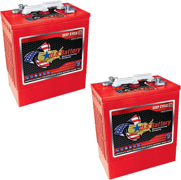 U.S. Battery US 305 XC2 6V 310Ah Deep Cycle Flooded Battery (Group 902 305) - 2 Pack