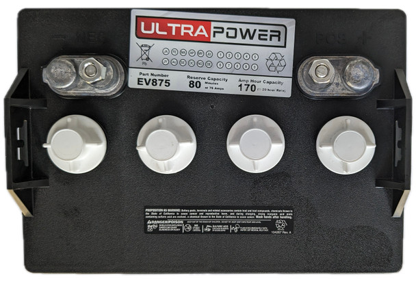 ULTRAPOWER EV875 8V 170Ah Maintenance-Free Deep Cycle Battery (Group GC8)