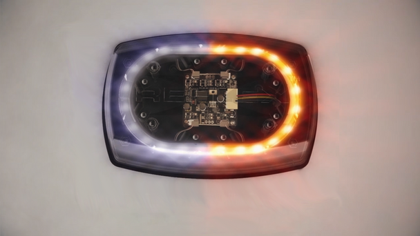 ECCO 5580CA LED Minibar, Clear Lens, Amber LEDs, SAE Class II, Bolt Mount