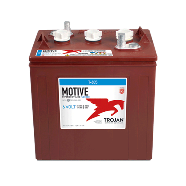 Trojan Motive T-605 LPT 6V 210Ah Deep Cycle Flooded Battery (Group GC2)