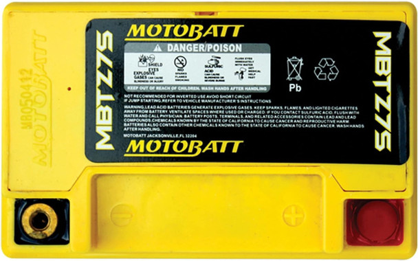 MotoBatt MHTX16 16.5Ah Hybrid Lithium Battery bundle with NOCO GENIUS1 6V/12V 1A Charger