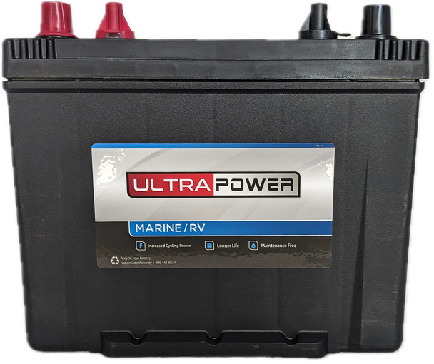 ULTRAPOWER 524M 12V 525 MCA Maintenance-Free Marine Battery (Group 24)