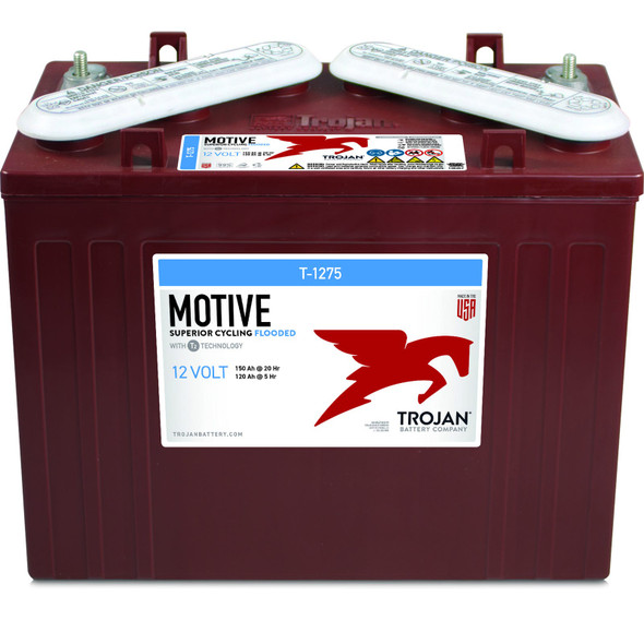 Trojan Motive T-1275 12V 150Ah Deep Cycle Flooded Battery (Group GC12)