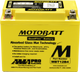 MotoBatt MBT12B4 11Ah AGM Battery bundle with MotoBatt PDCT1 12V/6V 1A Charger