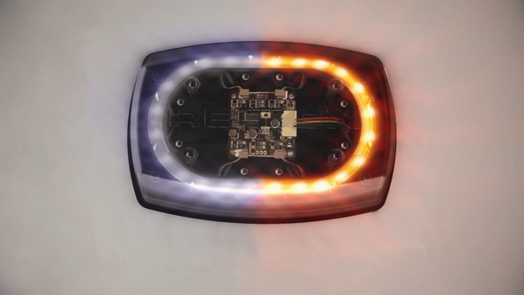 ECCO 5580CA LED Minibar, Clear Lens, Amber LEDs, SAE Class II, Bolt Mount