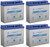 Power-Sonic PS-12180 NB 12V 18Ah AGM Rechargeable Battery - 4 Pack