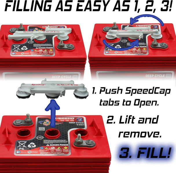 U.S. Battery US-2200-XC2 6V 216Ah Deep Cycle Flooded Battery (Group GC2) - 8 Pack