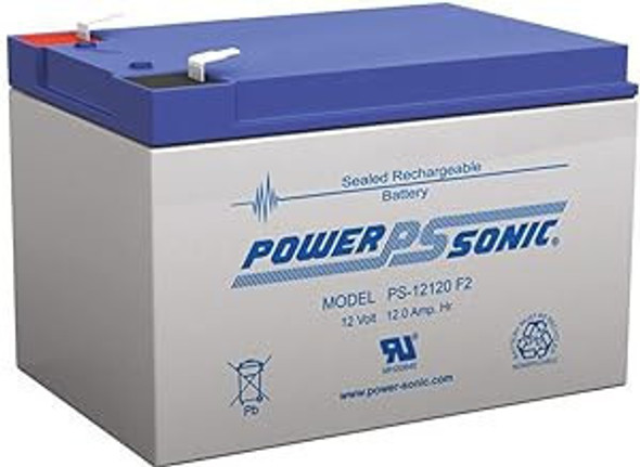 Power-Sonic PS-12120F2 12V 12Ah AGM Battery - 8 Pack