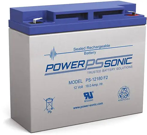 Power-Sonic PS-12180 F2 12V 18Ah AGM Rechargeable Battery - 4 Pack