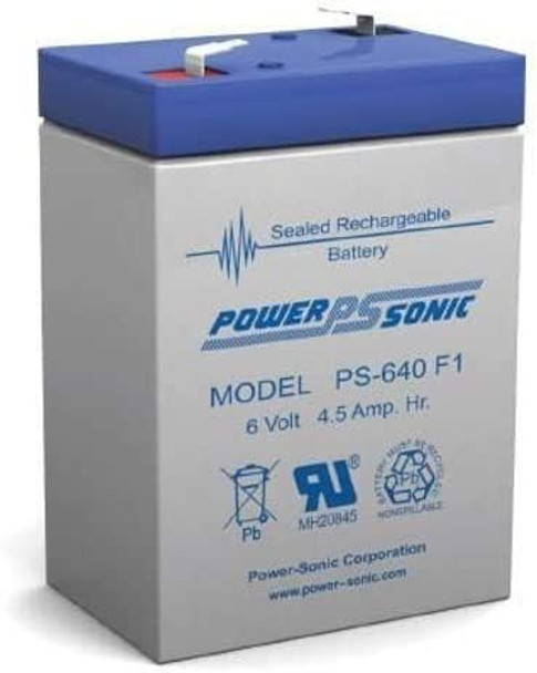 Power-Sonic PS-640F1 6V 4.5Ah Sealed Battery