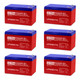 ULTRAPOWER UP12120-F2 12V 12Ah F2 AGM Rechargeable Battery - 6 Pack