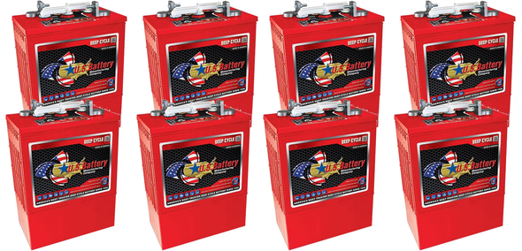 U.S. Battery US-L16-XC2 6V 385Ah Deep Cycle Flooded Battery (Group 903 L16) - 8 Pack