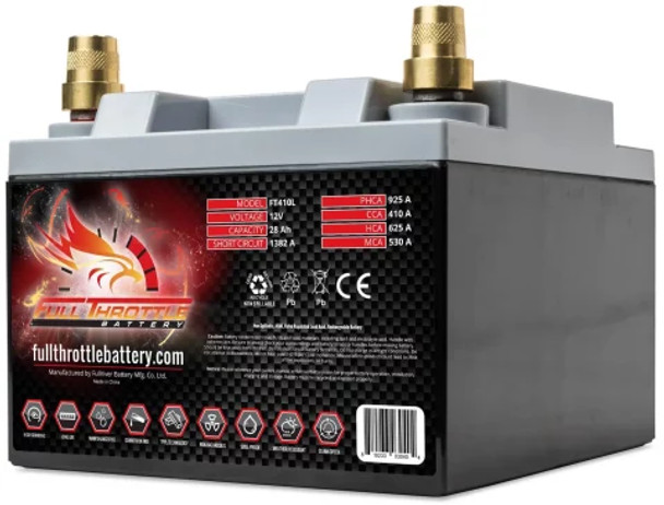 Fullriver Full Throttle FT410L 28Ah 410 CCA AGM Battery replaces BTX30L