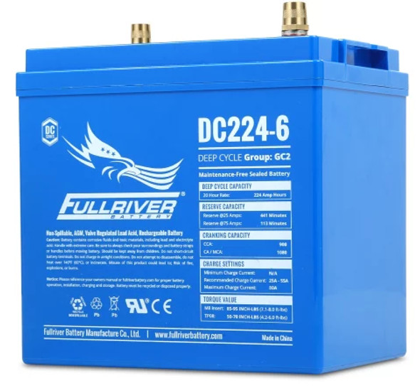 Fullriver DC224-6 6V 224Ah Deep Cycle AGM Battery (Group GC2)