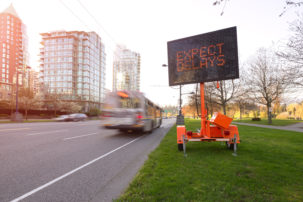traffic delay LED sign