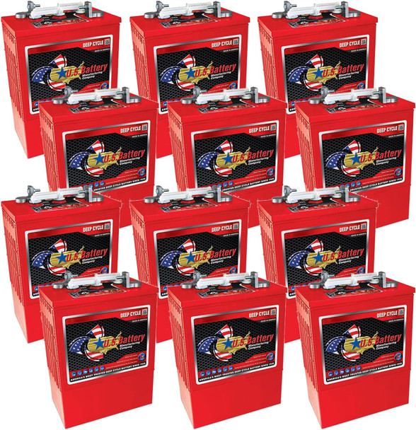 U.S. Battery US-L16-XC2 6V 385Ah Deep Cycle Flooded Battery (Group 903 L16) - 12 Pack