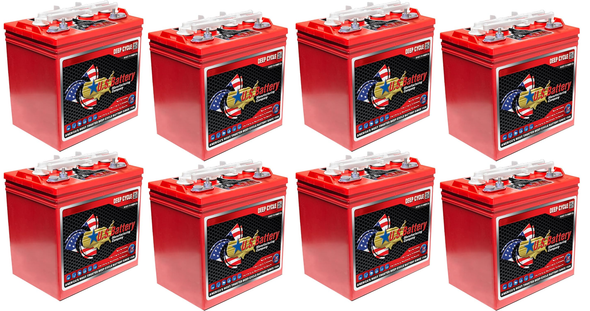 U.S. Battery US-8VGC-XC2 8V 170Ah Deep Cycle Flooded Battery (Group GC8) - 8 Pack