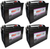 ULTRAPOWER EV27 12V 780 MCA Maintenance-Free Marine Battery (Group 27) - 4 Pack