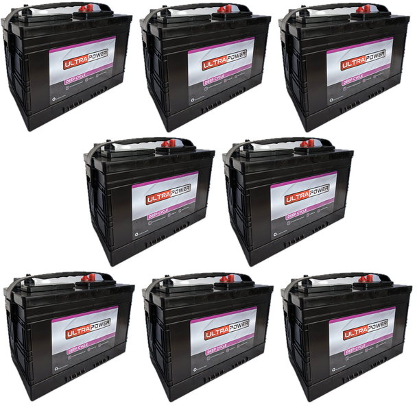 ULTRAPOWER EV27 12V 780 MCA Maintenance-Free Marine Battery (Group 27) - 8 Pack