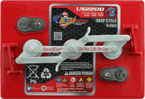 U.S. Battery US-2200-XC2 6V 216Ah Deep Cycle Flooded Battery (Group GC2) - 8 Pack