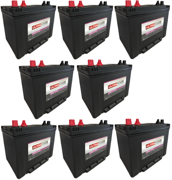 ULTRAPOWER EV24 12V 625 MCA Maintenance-Free Marine Battery (Group 24) - 8 Pack