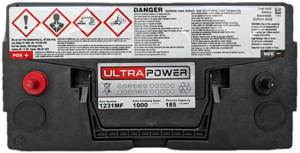 Maxpower-D 1231MF 12V 1000 CCA Maintenance-Free Auto Battery (Group 31)