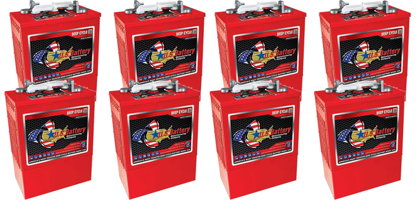 U.S. Battery US-L16-XC2 6V 385Ah Deep Cycle Flooded Battery (Group 903 L16) - 8 Pack