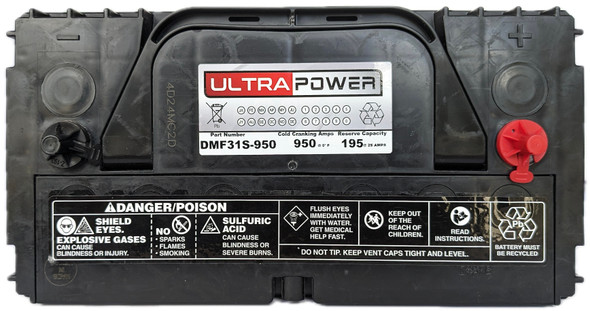 ULTRAPOWER DMF31S-950 950 CCA Maintenance-Free Heavy Duty Battery (Group 31S)