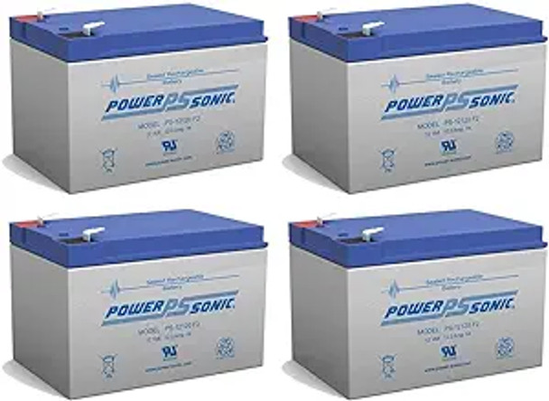 Power-Sonic PS-12120F2 12V 12Ah AGM Battery - 4 Pack