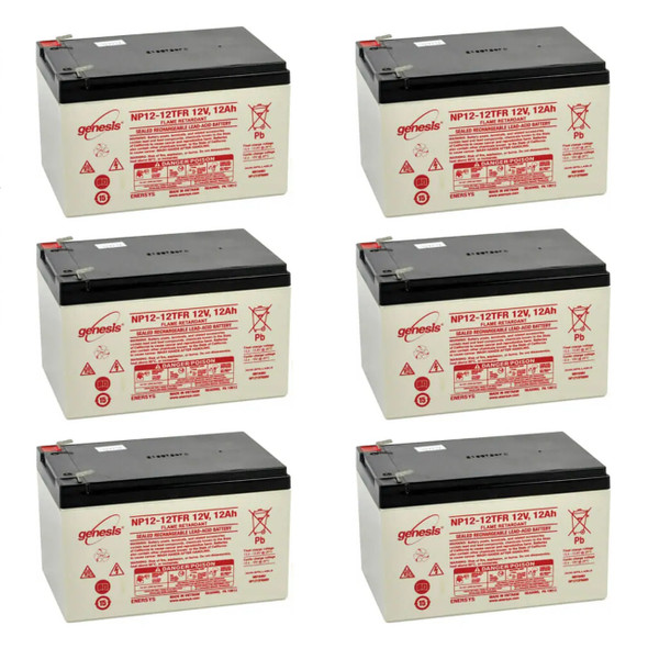 Interstate DCM0012 Replacement Wheelchair Scooter Battery 12V 12Ah NP12-12TFR - 6 Pack