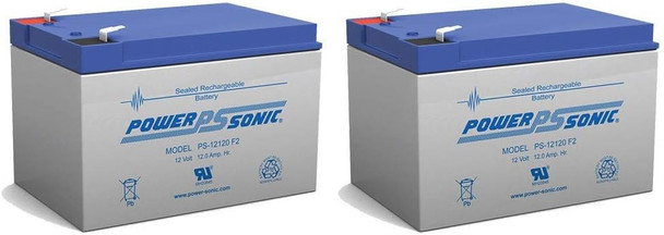 Power Sonic 12V 12AH F2 Battery for Pride Mobility Go Go Scooter - 2 Pack