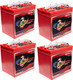 U.S. Battery US-8VGC-XC2 8V 170Ah Deep Cycle Flooded Battery (Group GC8) - 4 Pack