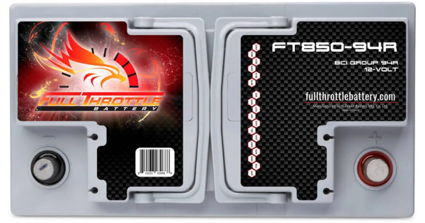 Fullriver FT850-94R 85Ah 850 CCA AGM Battery (Group 94R) bundle with MotoBatt PDCT1 12V/6V 1A Charger