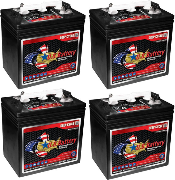 U.S. Battery US-1800-XC2 6V 208Ah Deep Cycle Flooded Battery (Group GC2) - 4 Pack