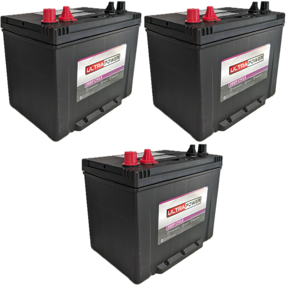 ULTRAPOWER RV24 12V 450 CCA Flooded RV Battery (Group 24) - 3 pack