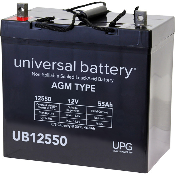 UPG UB12550-Z 12V 55Ah AGM Battery (Group 22NF)