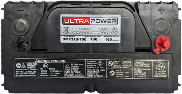 ULTRAPOWER DMF31S-700 700 CCA Maintenance-Free Heavy Duty Battery (Group 31S)