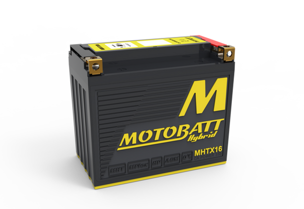 MotoBatt MHTX30 34Ah 650 CCA Hybrid Lithium Battery bundle with MotoBatt PDCT1 12V/6V 1A Charger