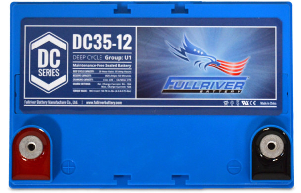Fullriver D35-12 12V 35Ah Deep Cycle AGM Battery (Group U1)
