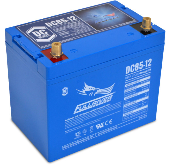 Fullriver DC85-12 12V 85Ah 510 CCA Deep Cycle AGM Battery (Group 24)