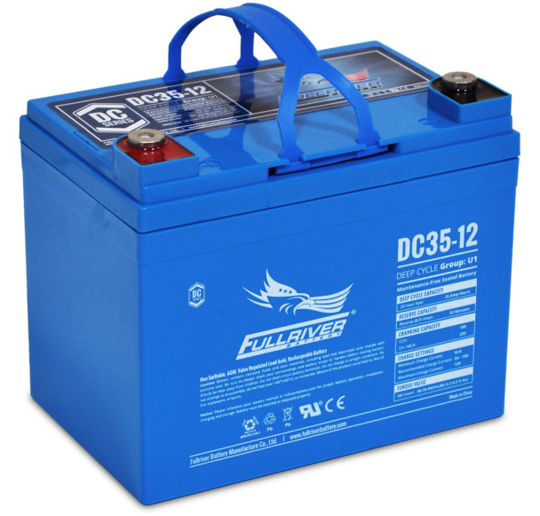 Fullriver D35-12 12V 35Ah Deep Cycle AGM Battery (Group U1)