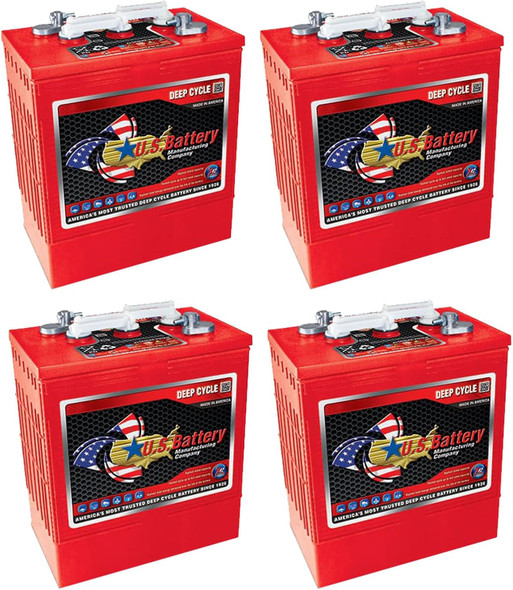 U.S. Battery US 305 XC2 6V 310Ah Deep Cycle Flooded Battery (Group 902 305) - 4 Pack