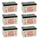 EnerSys Genesis NP12-12TFR 12V 12Ah F2 Flame Retardant SLA Rechargeable Battery - 6 Pack